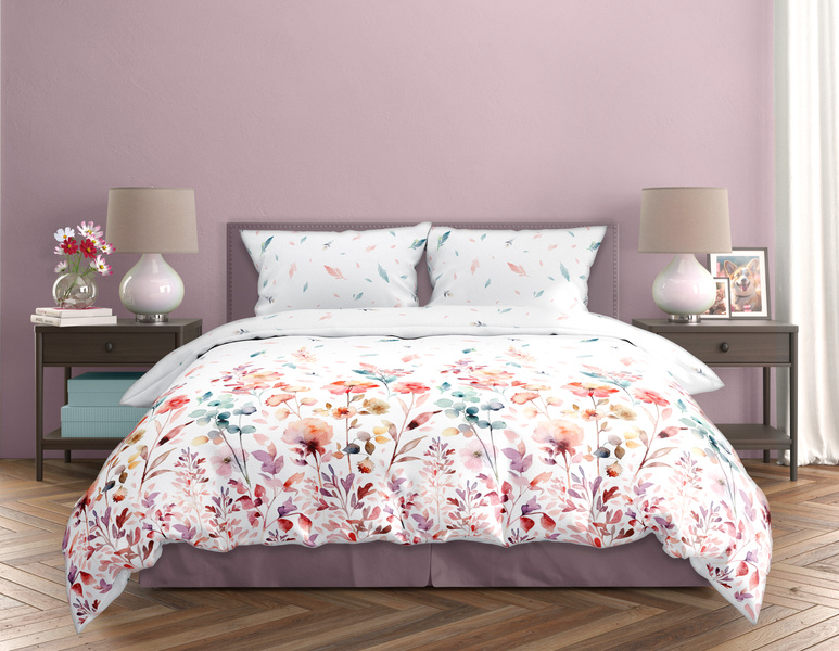 Sada Ložního Prádla Z Bavlněného Saténu 140x200+70x90 Milagro Verde 001