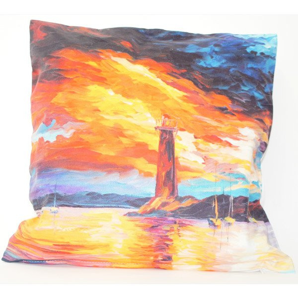 Velurový Dekorační Polštářk 3D Maják 45x45 cm Sada