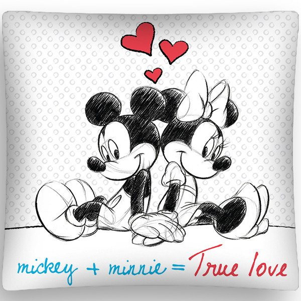 Polštář 3D Minnie Mouse a Mickey Mouse 10 40x40 cm Sada