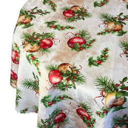 Oboustranně Ubrusy s Nešpinivou Úpravou Zlatý Sníh I Kulatý