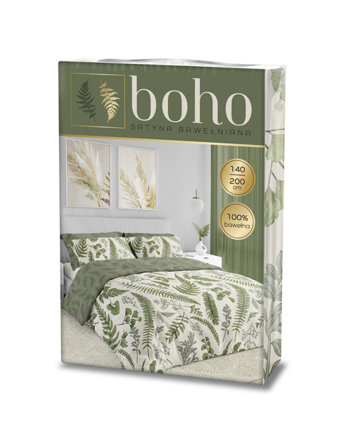 Sada Ložního Prádla Z Bavlněného Saténu 160x200+ 2x70x80 Boho 008