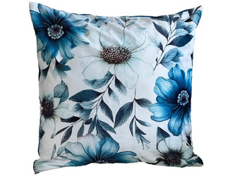 Dekorační povlak na polštář Modré květy F24A275 40x40 cm
