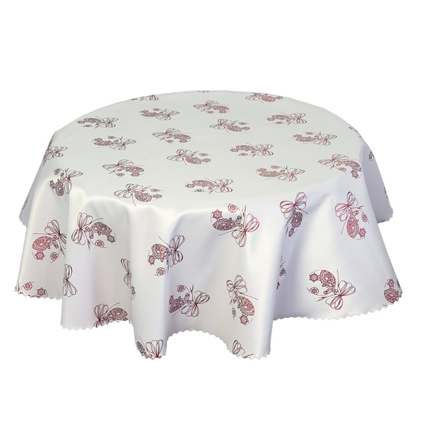 Oboustranně Ubrusy s Nešpinivou Úpravou Vánoční Vínový Vánoční Ozdoba Ornament Kulatý