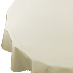 Venkovní Voděodolný polyesterový zahradní ubrus Smetanový Kulatý