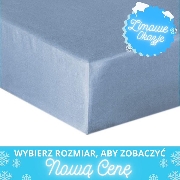 Bavlněné Prostěradlo Saténové s Gumou Modrý 009
