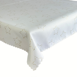 Oboustranně Ubrusy s Nešpinivou Úpravou Slavnostní Vánoce Bílá Zlato Vánoční Hvězda 2561