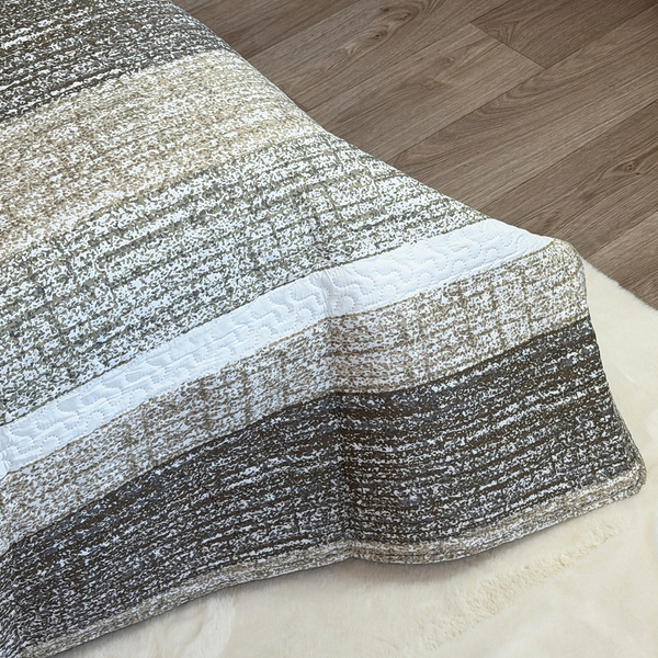 Dvoustranné Přehozy na Postel TAVIRA J-035 Brian Beige 220x240+2x40x40