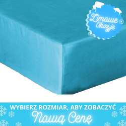 Bavlněné Prostěradlo Saténové s Gumou Tyrkysový 010