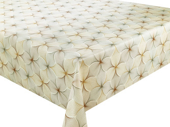 Ubrusy PVC s Textilním Podkladem Zlatý Béžový Květ Glitter MT-5791B Rozměry
