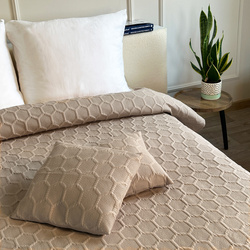 Dvoustranné Přehozy na Postel Parla 3D Béžový 220x240+2x40x40