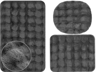 Koupelnové Předložky Aruba Tmavošedý - 3 ks