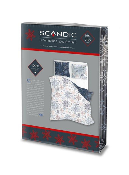 Bavlněné Povlečení 160x200+ 2x70x80 Scandic 077