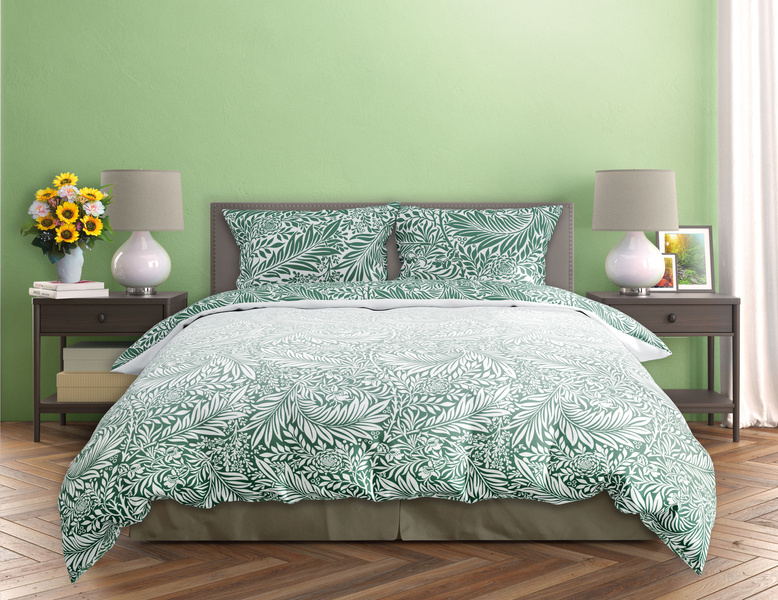 Sada Ložního Prádla Z Bavlněného Saténu 140x200+70x90 Milagro Verde 010