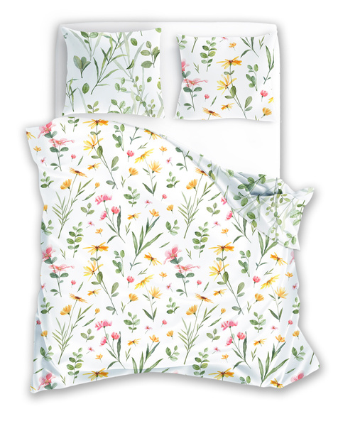 Sada LožníhoPrádla Z Bavlněného Saténu 220x200+ 2x70x80 Milagro Verde 002