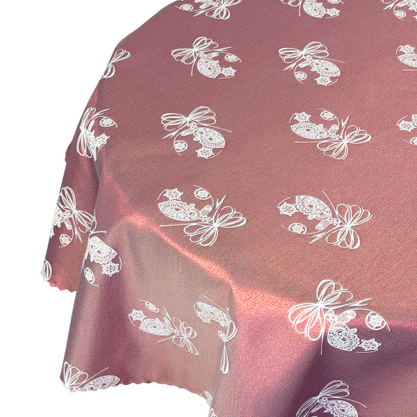 Oboustranně Ubrusy s Nešpinivou Úpravou Vánoční Vínový Vánoční Ozdoba Ornament Kulatý