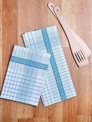 Bavlněné Kuchyňské Utěrky Nina Modrý 45x65 cm