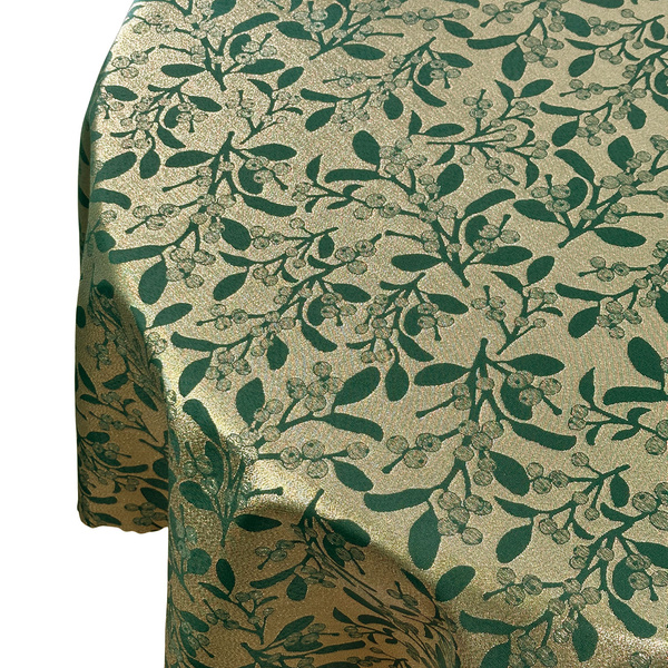 Oboustranně Ubrusy s Nešpinivou Úpravou zelená Sníh 1 Kulatý