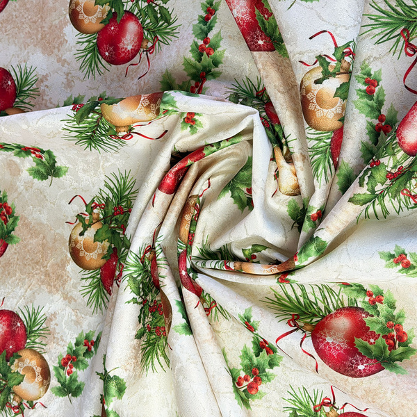 Oboustranně Ubrusy s Nešpinivou Úpravou Zlatý Sníh I Kulatý