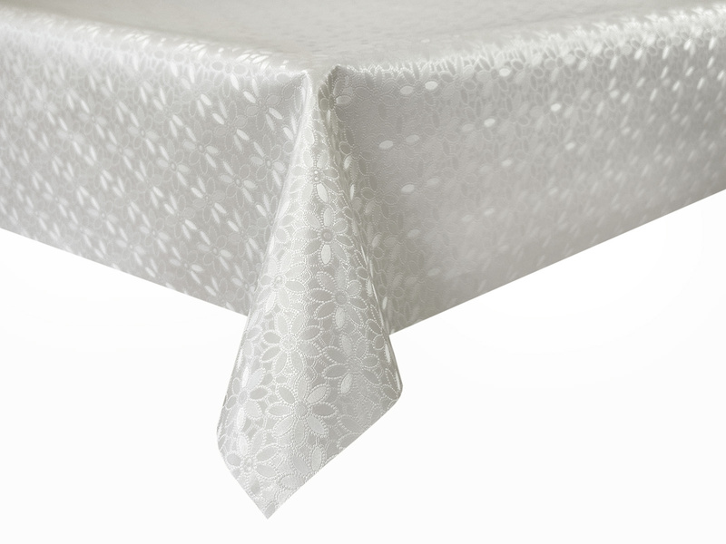 Ubrusy PVC s Textilním Podkladem Pearl ZG-6263A WHITE