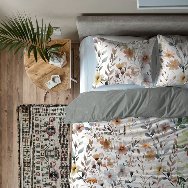 Sada Ložního Prádla Z Bavlněného Saténu 140x200+70x90 Boho 006