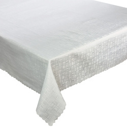 Ubrusy s Jacquard Ines Bílá kostkovaná