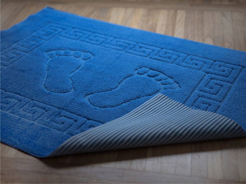 Koupelnový Koberec s Protiskluzovou úpravou Greek Key-Feet Modrý 50x70 cm