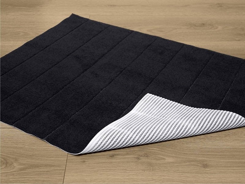 Koupelnový Koberec s Protiskluzovou úpravou Stripes Černá 50x70 cm