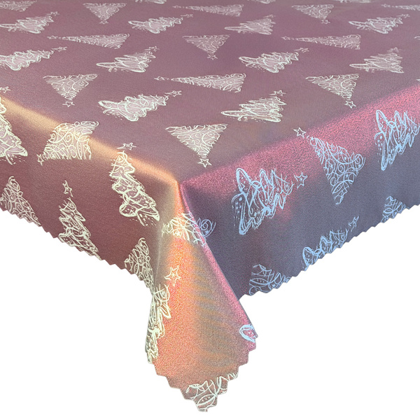 Oboustranně Ubrusy s Nešpinivou Úpravou Vánoční Strom Z-3401 Zlatý 