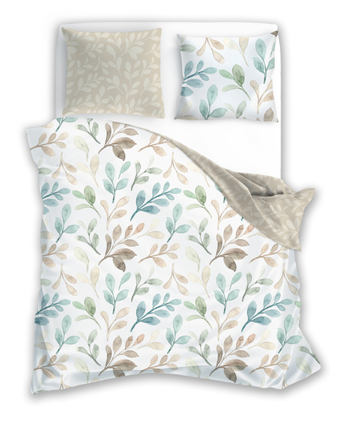 Sada LožníhoPrádla Z Bavlněného Saténu 160x200+ 2x70x80 Milagro Verde 018