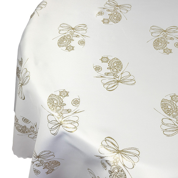 Oboustranně Ubrusy s Nešpinivou Úpravou Vánoční zlatý vánoční ozdoba Ornament Kulatý