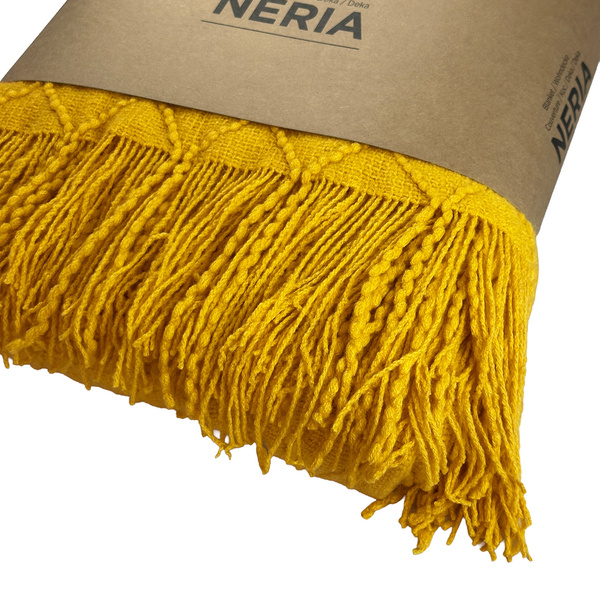 Deka Žakárová S Třásněmi Neria Žlutý 150x200 cm