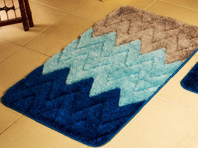 Koupelnové Předložky Zig Zag Modrý 91