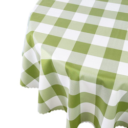 Ubrusy s Nešpinivou Úpravou Alice Káro Zelený Kulatý