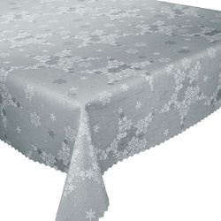 Oboustranně Ubrusy s Nešpinivou Úpravou Stříbrný Sníh Hvězda