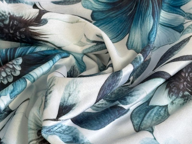 Dekorační povlak na polštář Modré květy F24A275 40x40 cm