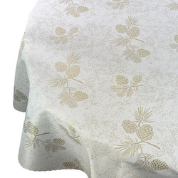 Oboustranně Ubrusy s Nešpinivou Úpravou Zlatý Sníh I Kulatý