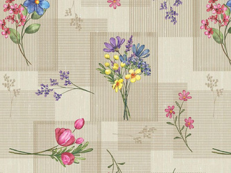 Ubrusy PVC s Textilním Podkladem Fantastik 1240-1 v rolích