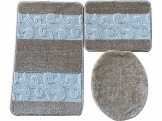 Koupelnové Předložky Trangan Béžový Krém CF01 - Třídílný