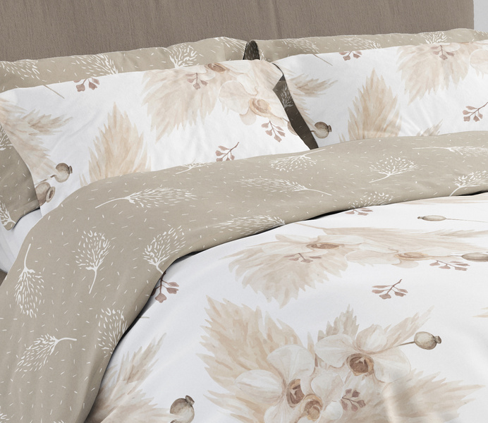 Sada Ložního Prádla Z Bavlněného Saténu 160x200+ 2x70x80 Boho 005