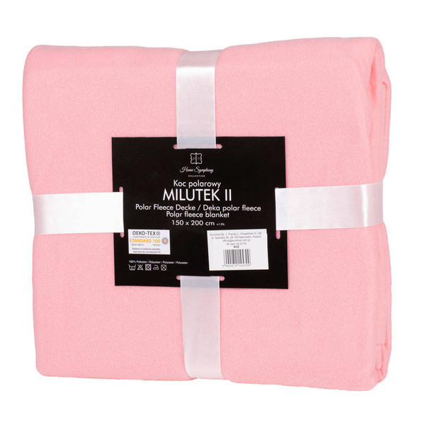 Fleece Deka Milutek 130x170 Růžová