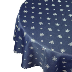 Oboustranně Ubrusy s Nešpinivou Úpravou zelená Sníh 1 Kulatý