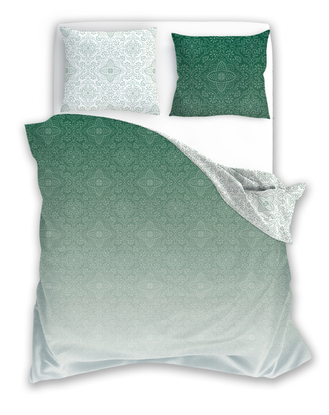 Sada LožníhoPrádla Z Bavlněného Saténu 140x200+70x90 Milagro Verde 023