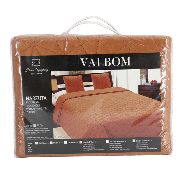 Dvoustranné Přehozy na Postel Valbom Světle Hnědý 016
