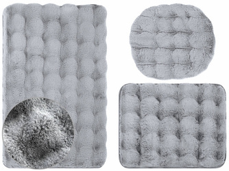 Koupelnové Předložky Aruba Světle šedá - 3 ks