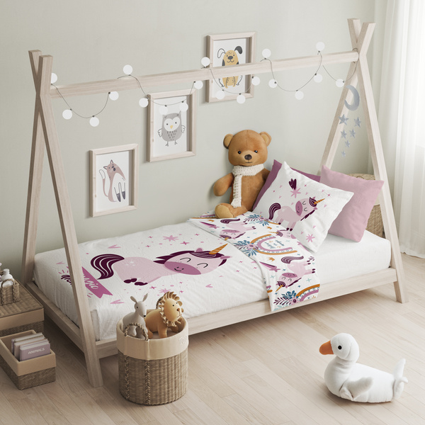 Dětské Povlečení 100x135+40x60 018 Jednorožec