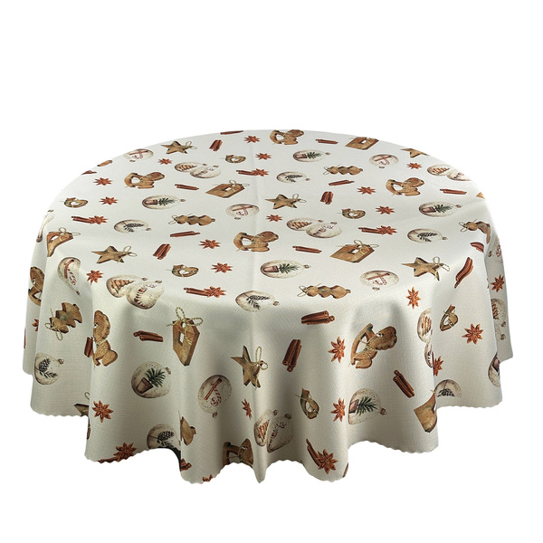 Oboustranně Ubrusy s Nešpinivou Úpravou Wooden Story Kulatý