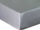 Bavlněné Prostěradlo Saténové s Gumou Světle Šedá 37