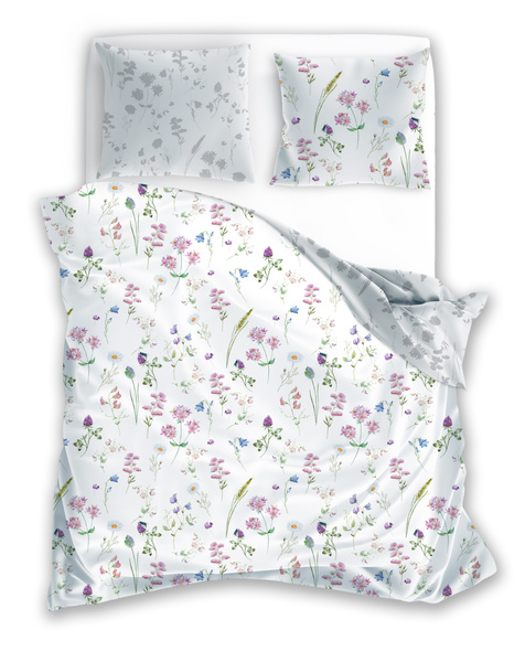 Sada Ložního Prádla Z Bavlněného Saténu 140x200+70x90 Milagro Verde 013