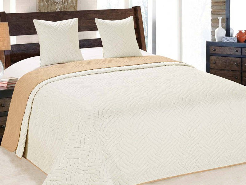 Dvoustranné Přehozy na Postel Vigo II Beige-Ecru 11 180x220+2x40x40