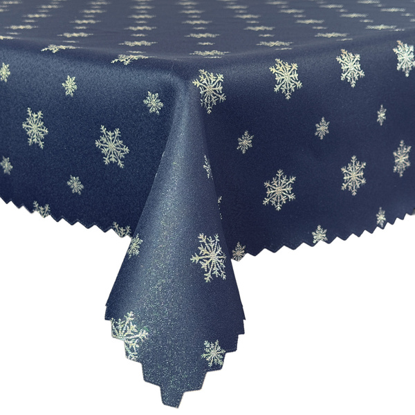 Oboustranně Ubrusy s Nešpinivou Úpravou zelená Sníh 1